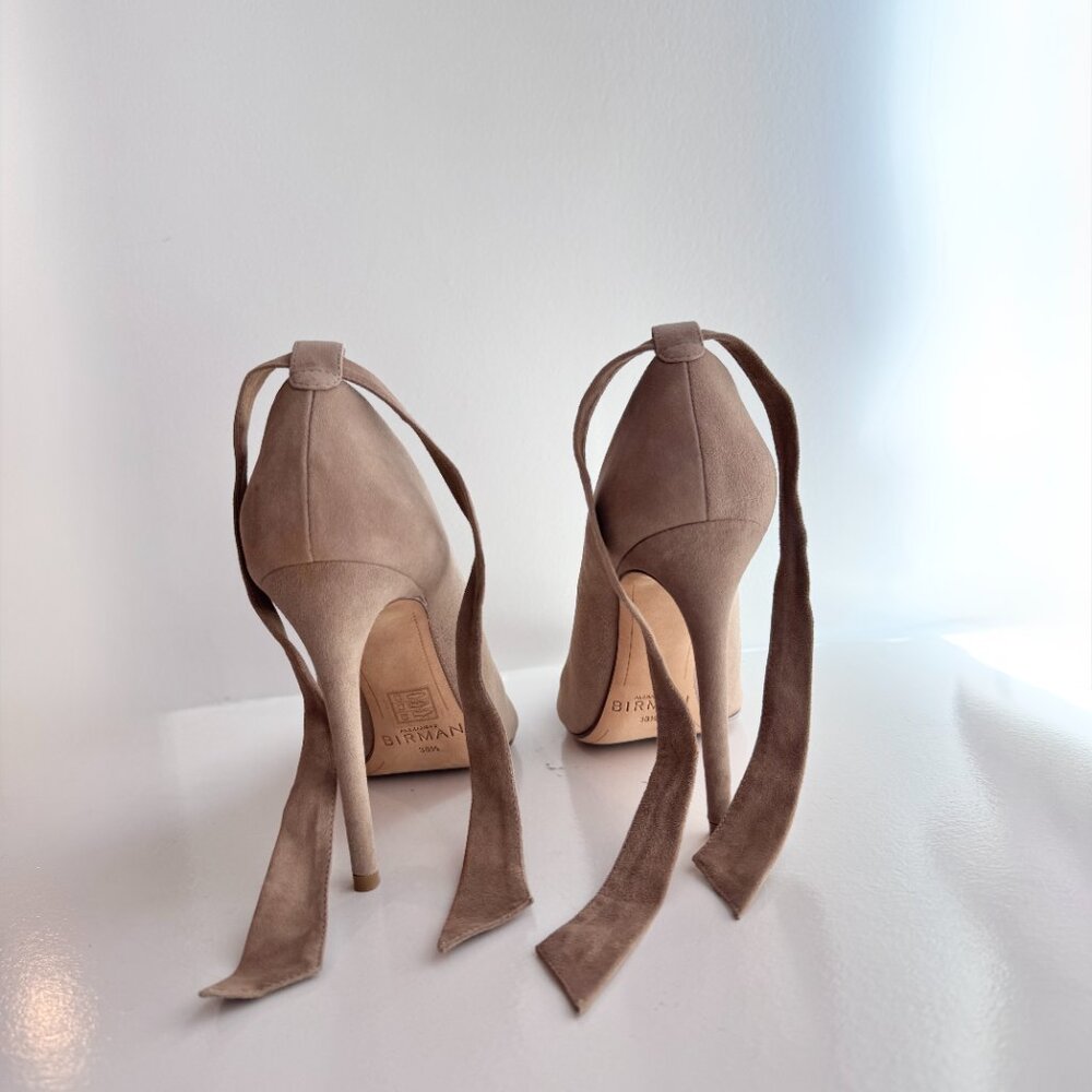 Alexandre Birman Suede T-Strap Pumps Heels Size 38.5 Designer - Picture 14 of 14